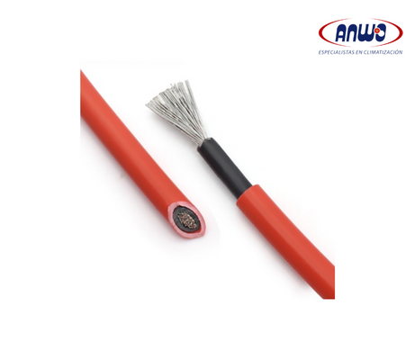 ROLLO CABLE SOLAR 10MM ROJO 100MTS